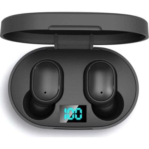 Smart Digital Display Bluetooth-Compatible Headset Wireless Mini HIFI Headset Stereo in-Ear Waterproof Sports Earphone E6s
