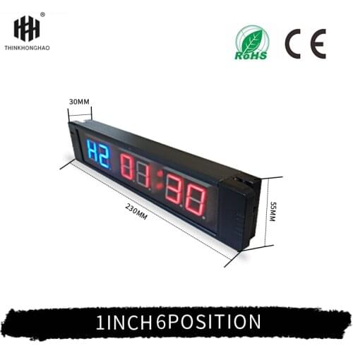 HONGHAO6 Digit Large Gym Sports Stopwatch Remote Control Timer Clock