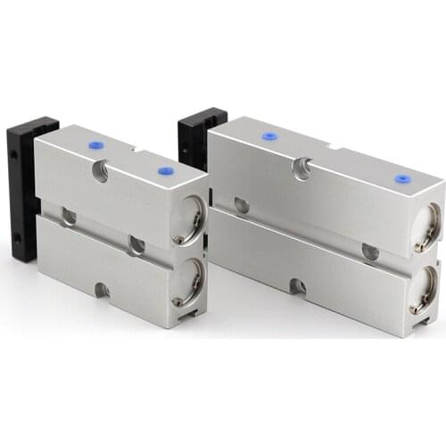 Small double-rod cylinder TN32*10/15/20/25/30/40/50 dual-axis thrust 60/75/80/90/100s aluminum alloy magnetic cylinder