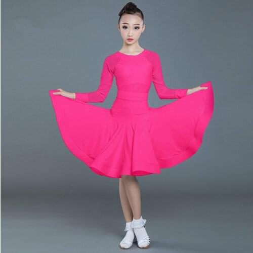 Children Latin dance costumes professional children competition regulations girls grade examination performances