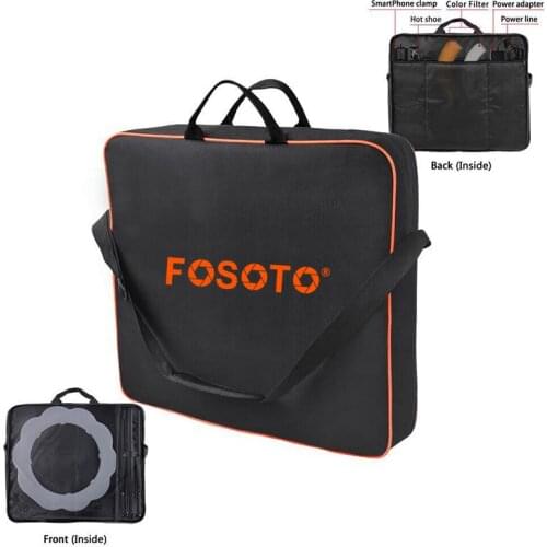 Fosoto High Quality Conjoined bag Orange Carry Case For RL-18 Ring Light Lamp And Tripod Stand&All accessories within 18" lamp