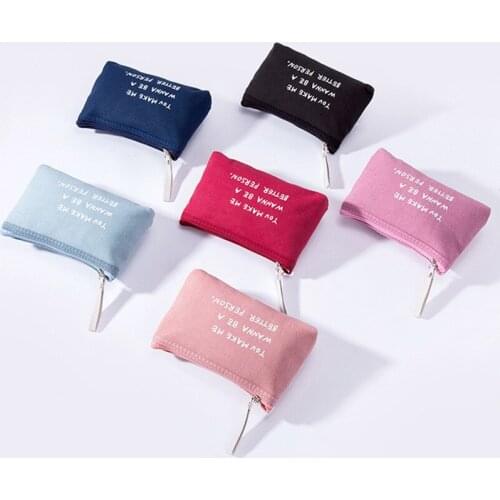 Letter Canvas Cosmetic Box High Capacity Outdoor Girl Travel Portable Storage Bag Household Toiletries Coin Phone Zipper Pouch