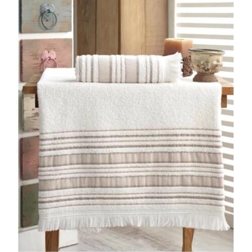Bath Towel Set Quality 2 Piece (70x140 Cm) And (50x90 Cm) blue-Pink-Brown-Powder-Green Luxury 100 Cotton Home Textile