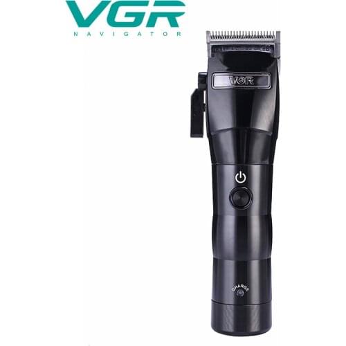 VGR V011 Professional Hair Clipper Carbon Steel Knife Head Low Noise with Guide Combs V-011