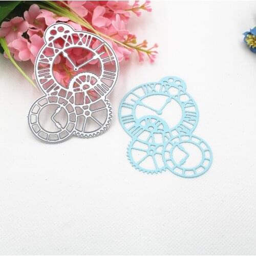 Clock Time Axis Metal Cutting Dies Stencil Scrapbooking Photo Album Card Paper Embossing Craft DIY