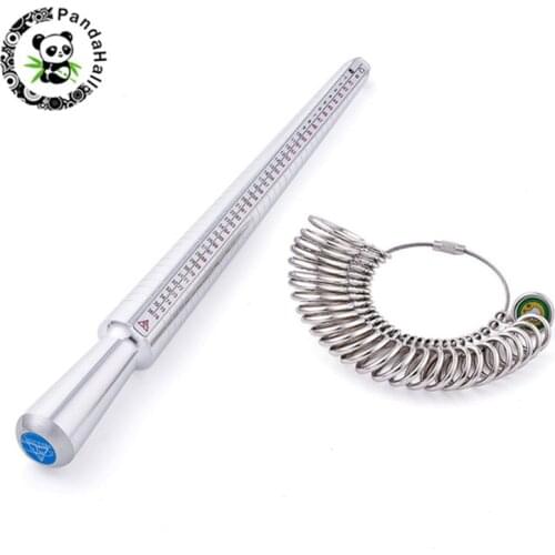 Jewelry Measuring Tool Sets Ring Sizer Mandrel Stick Finger Tools Gauge Ring Measuring Sizes ring about 11~22mm Inner Diameter