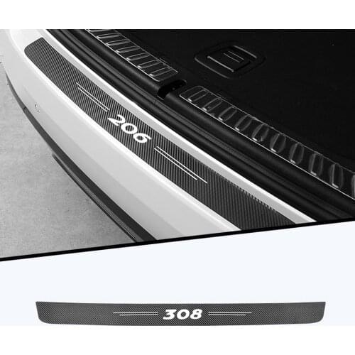 Car sticker carbon fiber car trunk bumper decoration For peugeot 206 3008 208 307 308 408 Auto Accessories parts