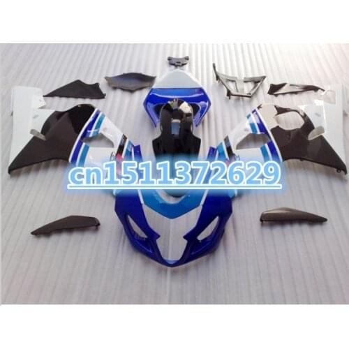 Dor-White/Black/Blue for A GSX R600 R750 04-05 GSXR 600 750 GSXR600 GSXR750 GSX R600 GSX-R750 K4 04 05 2004 2005 Fairing Kit
