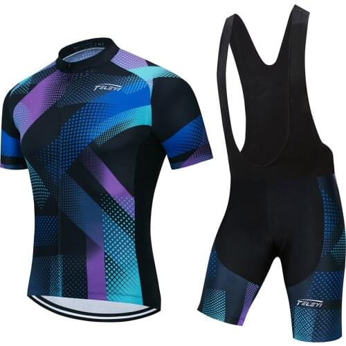 Cycling Clothing Man Short Sleeve Jersey Set TELEYI Rcc Custom Road Bike Training Wear Maillot Ropa Ciclismo Hombre Breathable