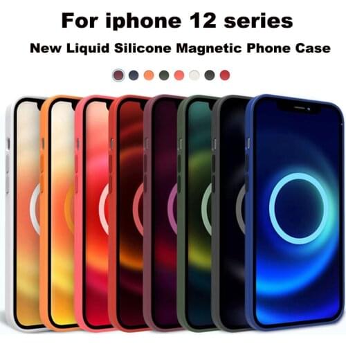 Official Magnetic Silicone Case For iPhone 12 Pro Max Magnetic With Animation Silicone Cover For iPhone 12 Mini With Retail Box