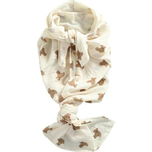 Autumn New Baby Blankets Bear Print Cotton Blanket Casual Sleeping Blanket