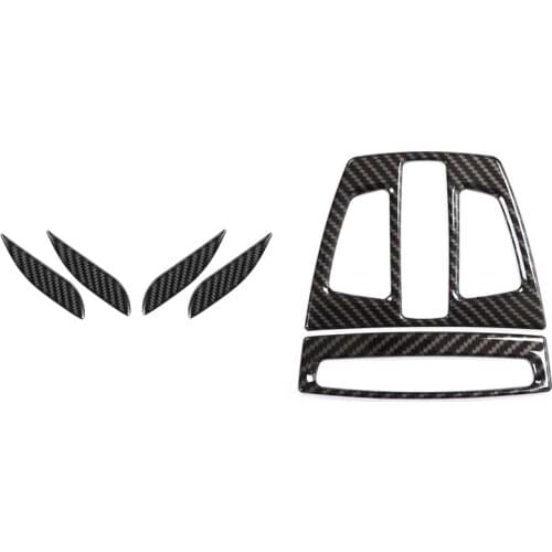Car Front Reading Light Cover Trim with ​4Pcs Interior Door Edge Handle Sticker Trim, for-BMW 3 4 Series 3GT F34