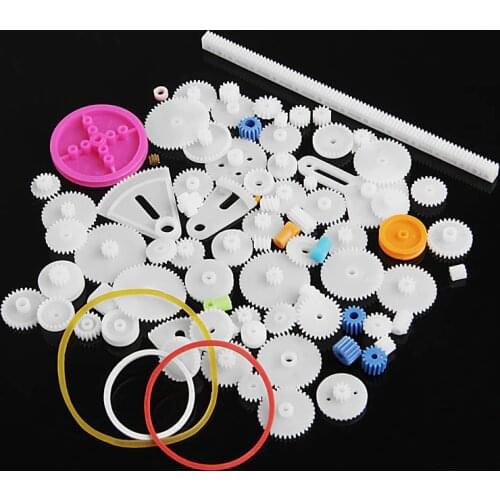 1 Set Hot 85pcs Plastic Gear Rack Pulley Belt Worm Gear Single Double Gear Teeth