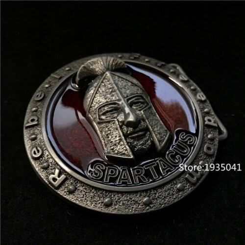 Retail High Quality Spartacus Warrior Belt buckle Men and Woman Fashion Jeans accessories Belt head Gift Fit 4cm Width Belt