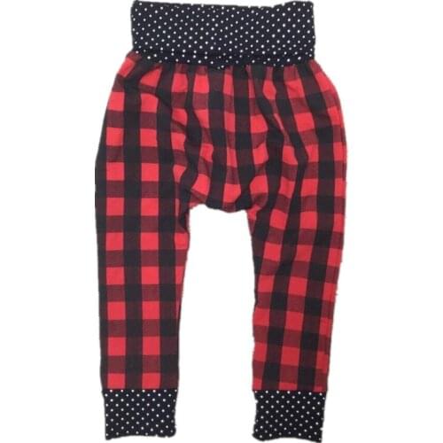 Baby Boys Girls Christmas Pants Boy Girl Autumn Long Pants Toddler Cotton Red Plaid Trousers Kids Fashion Leggings 30