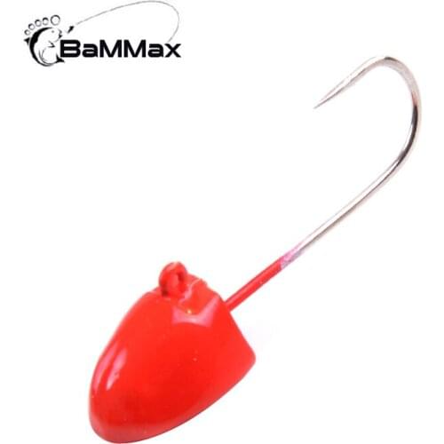 Bammax fishing hook 5pcs 8.2g 4cm Jig Head Exposed Lead hook for Soft Worm Bait Metal Barbed Hooks Fishing Tackle