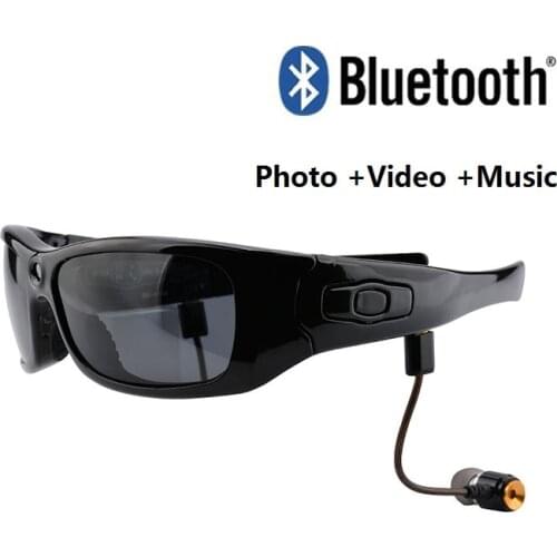 HD Sunglasses Camera Stereo Bluetooth Camera Glasses Wide Angle 120 Degree 1080P Outdoor Sports Sunglasses Bluetooth V4.1