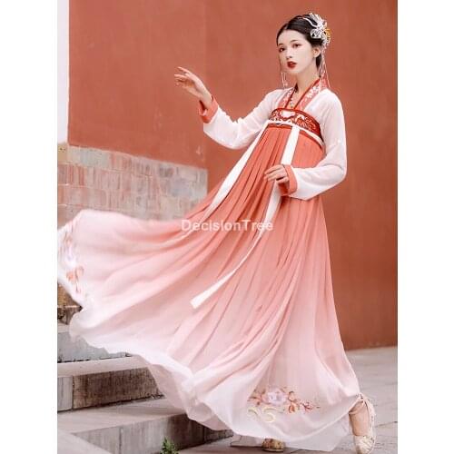 2021 chinese traditional costume for women ancient hanfu dress cosplay lady elegant tang stage costume oriental dress dance wear