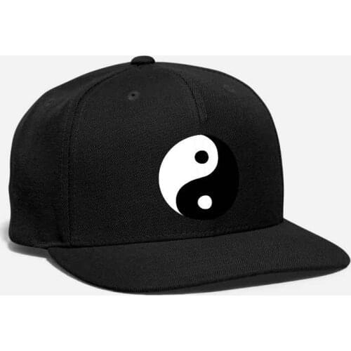 Ying Yang Embroidery Fukushima balance buddhism holistically karma life wisdom male Female hiphop Unisex Adjustable Snapback Cap
