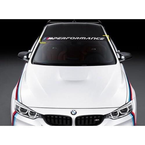 High Quality Die Cut Car Styling Stickers for BMW M Performance Front Rear Windshield windows decal graphic Clear Background