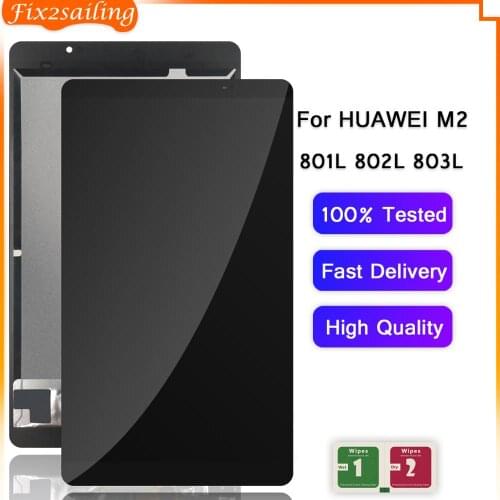 100% Tested LCD 8.0 For Huawei Mediapad M2 LCD M2-801L M2-801 M2-801W M2-803L Matrix Screen Touch Screen Sensor Replacement