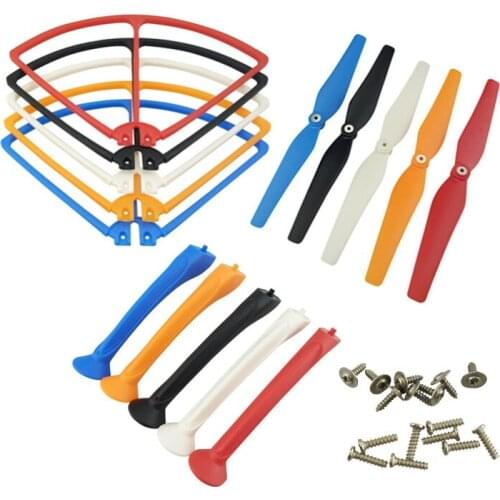 12PCS X8HW Propeller Protective Frame Landing Skid Set for SYMA X8 X8C X8G X8W X8HC Remote Control Helicopter Blade Frame Set