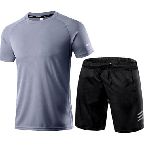 2pcs/Set Mens Tracksuit Gym Clothing Badminton Running Suits Jogging Exercise Sportswear Quick Dry Run Mens Summer Suit 2021