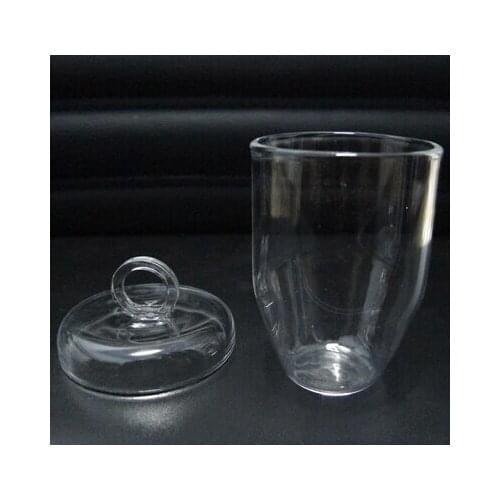 25ml clear melting quartz crucibles with lid