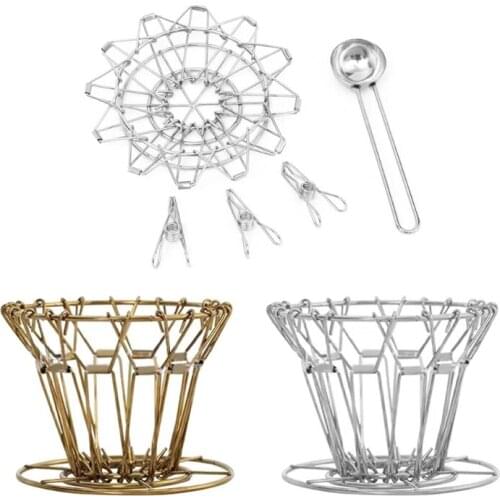 50LB Collapsible Coffee Dripper Coffee Filter Paper Holder Hand Drip Dispenser Storage Stand Hand Coffee Making Collection Shelf