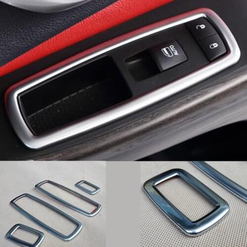 For Dodge Dart PF 2013-2017 car styling accessories ABS Chrome Interior Window Switch Panel Cover Bezel Trim Frame Molding