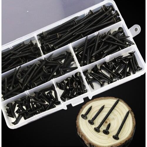 Free shipping 230 pcs one set Self tapping suit cross head with hard self tapping screw m3.5 plasterboard screw wall