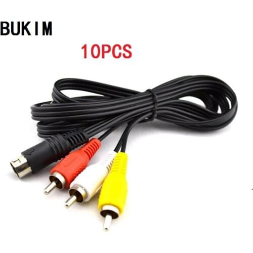 BUKIM 10 PCS AV Cable for SEGA Mega Drive 2 Genesis 2 and for Mega Drive 3 Genesis 3