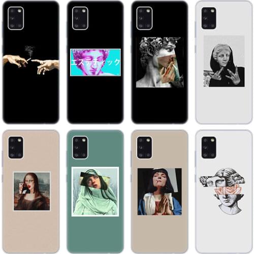 Great Art Aesthetic David Mona Lisa Soft Case for Samsung Galaxy A02 A10 A11 A12 A20 A20E A21 S A22 A30 A31 A32 A01 Core Cover