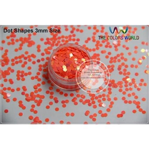 RI-10 Pearlescent Iridescent Orange Red Colors dot shapes confetti spangles glitter for or other DIY decoration 1pack=50g