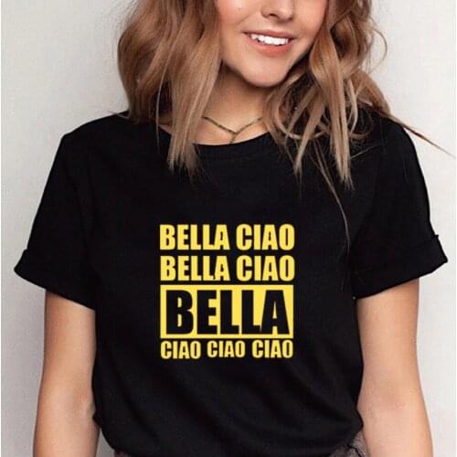 Money Heist La Casa De Papel T Shirt Women Men Cotton Tops Bella Ciao Summer Short-sleev Unisex Hipster Streetwear Tee