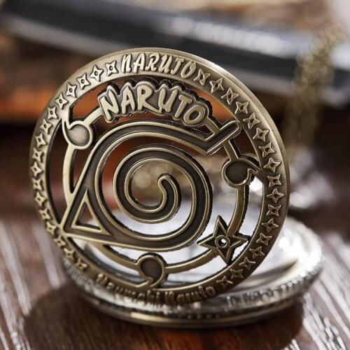 Japanese Samura Pocket Watch Fob Chain Quartz Japan Naturo Male Cartoon Comics Open-face Clock Mens Watch Mens reloj de bolsillo