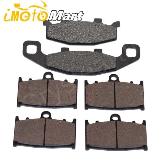 Motorcycle 6pcs/set Front & Rear Brake Pads For KAWASAKI ZZR400 ZZR 400 1990 - 1992 1991, ZR 1100 ZEPHYR (ZR 1100 A) 1992-1996