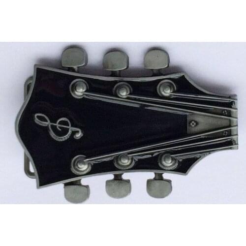 Red And Black Guitar Head Belt Buckle SW-BY378 suitable for 4cm wideth belt with continous stock free shipping