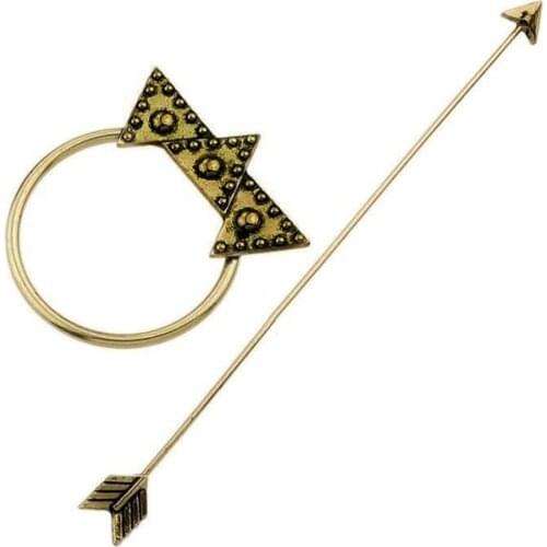 Fashion Women Hair Clasp Alloy Chopstick Hair Stick Arrow Punk Hairpin