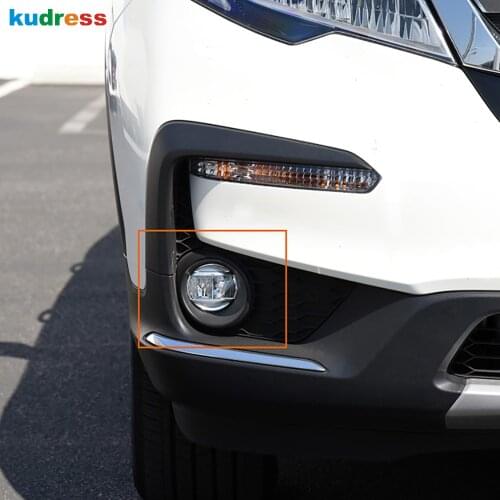 For Honda Pilot 2019 2020 SUV Car Styling Front Fog Light Lamp Protector Cover Trim Frame Sticker Chrome Exterior Accessories