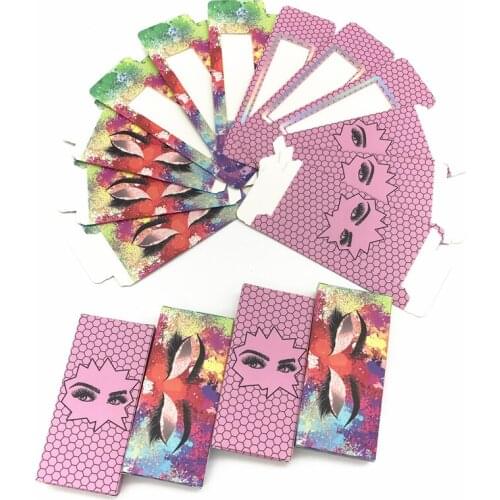 NEW Empty Eyelashes Packaging Soft Paper Lash Box Marble Design for 25MM Strip Lashes 3D Mink Lashes