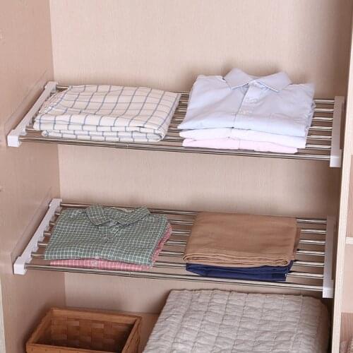 Adjustable Kitchen Wardrobe Shoes Organizer Wall Mount Bracket Storage Rack Spice Jar Rack Cabinet Shelf Supplies Bathroom Rack