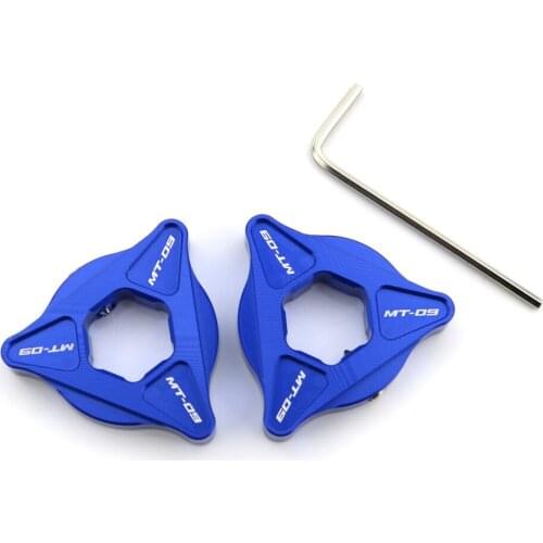 For YAMAHA MT-09 / Tracer 2014-2020 14mm Motorcycle Front Fork Preload Adjuster Hexagon Design CNC Aluminum alloy Adjusters