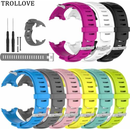 Watch Strap For Suunto D4 D4i Novo Dive Computer Watch Soft Sports Silicone Replacement Band Wristband Smart Watch Accessories