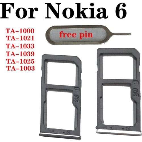 Shyueda 100% New For Nokia 6 TA-1000 TA-1021 TA-1033 TA-1039 TA-1025 TA-1003 SIM Tray SD Card Tray Slot With Pin