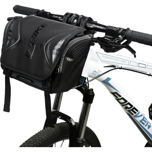 INBIKE Waterproof Large Capacity Bicycle Front Bike Handlebar Basket MTB Pannier Frame Tube Cycling Bag