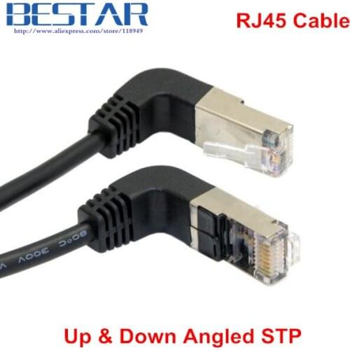 Elbow Down & Up Angled 90 Degree cat5e 8P8C FTP STP UTP Cat 5e Ethernet Network Cable RJ45 Lan Patch Cord 40cm 0.4m 1m 2m 3m 5m