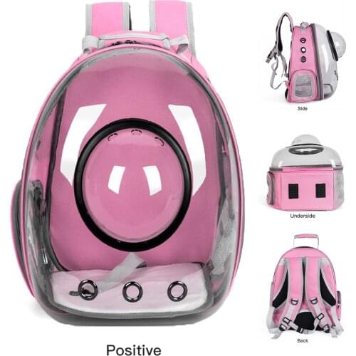 Cat Carrier Bag Breathable Cat Backpack Small Pet Carrier Bag Outdoor Travel Backpack Carrier for Cats Dogs Transparent Space