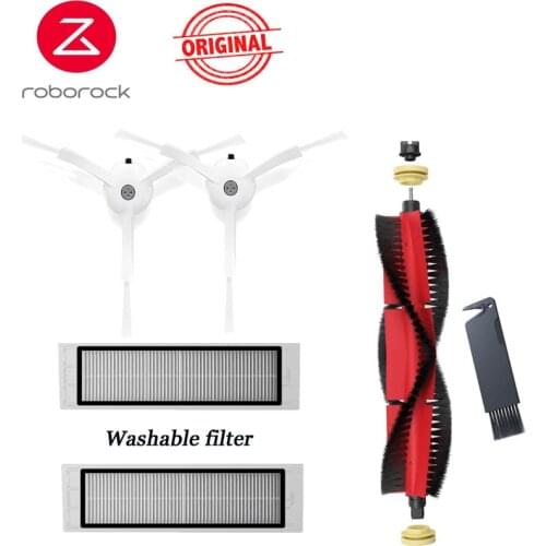 Xiaomi Roborock Robotic Vacuum Cleaner Original Spare Parts of HEAP Filter Main Brush Side Brush for Mi1S Roborock S50 S51 S5max