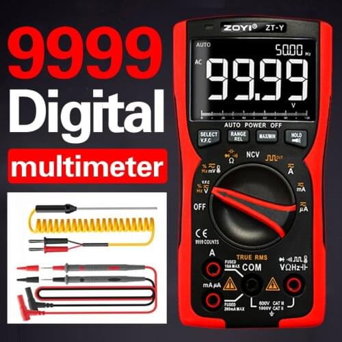 ZT-Y Digital Multimeter 9999 Professional True RMS Analog Tester Multimetro DIY Transistor Capacitor NCV Testers Lcr Meter